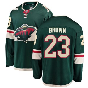 Men's Minnesota Wild J.T. Brown Fanatics Branded Breakaway Home Jersey - Green