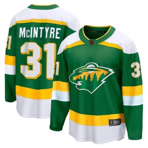 Youth Minnesota Wild Zane McIntyre Fanatics Branded Breakaway Special Edition 2.0 Jersey - Green