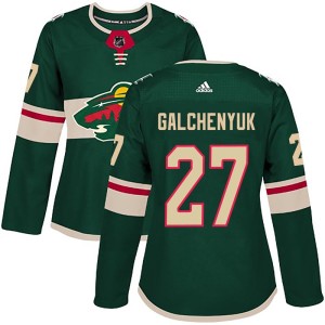 Women's Minnesota Wild Alex Galchenyuk Adidas Authentic Home Jersey - Green