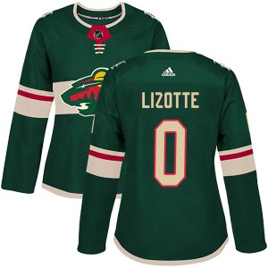 Women's Minnesota Wild Jon Lizotte Adidas Authentic Home Jersey - Green