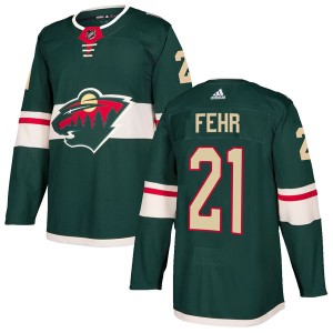 Youth Minnesota Wild Eric Fehr Adidas Authentic Home Jersey - Green