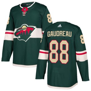 Youth Minnesota Wild Frederick Gaudreau Adidas Authentic Home Jersey - Green