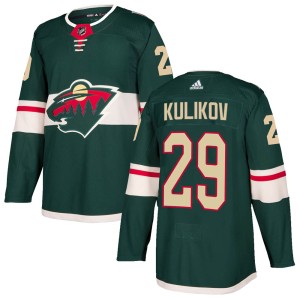 Youth Minnesota Wild Dmitry Kulikov Adidas Authentic Home Jersey - Green