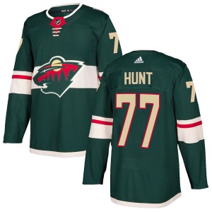 Men's Minnesota Wild Brad Hunt Adidas Authentic Home Jersey - Green
