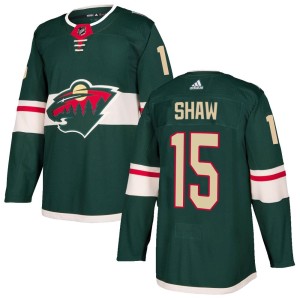 Men's Minnesota Wild Mason Shaw Adidas Authentic Home Jersey - Green
