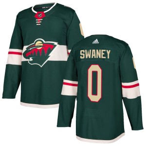 Men's Minnesota Wild Nick Swaney Adidas Authentic Home Jersey - Green