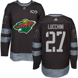 Youth Minnesota Wild Jacob Lucchini Authentic 1917-2017 100th Anniversary Jersey - Black