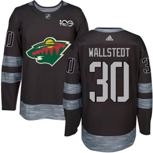 Youth Minnesota Wild Jesper Wallstedt Authentic 1917-2017 100th Anniversary Jersey - Black