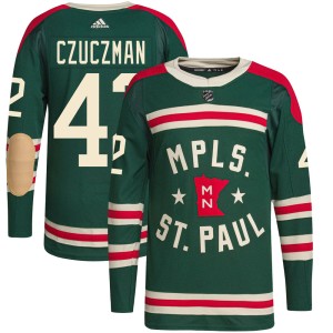 Youth Minnesota Wild Kevin Czuczman Adidas Authentic 2022 Winter Classic Player Jersey - Green