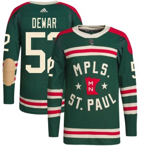 Youth Minnesota Wild Connor Dewar Adidas Authentic 2022 Winter Classic Player Jersey - Green