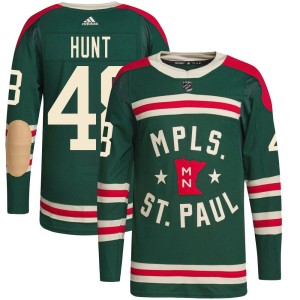 Youth Minnesota Wild Daemon Hunt Adidas Authentic 2022 Winter Classic Player Jersey - Green