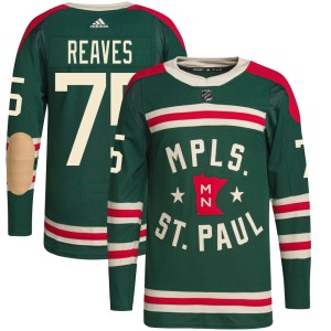 Youth Minnesota Wild Ryan Reaves Adidas Authentic 2022 Winter Classic Player Jersey - Green