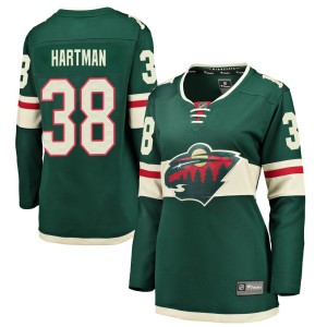 Women's Minnesota Wild Ryan Hartman Fanatics Branded Breakaway Home Jersey - Green