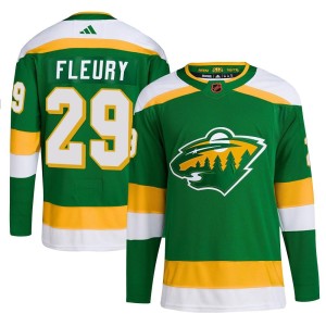 Youth Minnesota Wild Marc-Andre Fleury Adidas Authentic Reverse Retro 2.0 Jersey - Green