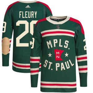 Men's Minnesota Wild Marc-Andre Fleury Adidas Authentic 2022 Winter Classic Player Jersey - Green