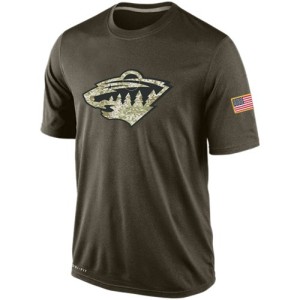Men's Minnesota Wild Nike Salute To Service KO Performance Dri-FIT T-Shirt - Olive